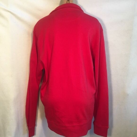 Vineyard Vines Red Cotton Quarter Zip V Neck Long Sleeve Sweater M - Picture 5 of 6